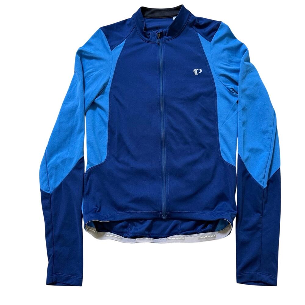 Pearl Izumi Select Women’s Cycling Jersey Blue Full Zip Long Sleeve Bike Top M